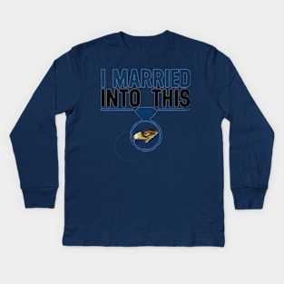 I Married Into This Eagles Funny Design Quote Tee Kids Long Sleeve T-Shirt